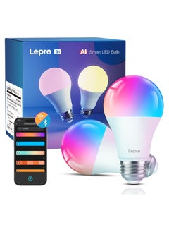 Lepro Lepro B1 AI Smart Bulb E27, 806LM 8.5W (Replace 60W), Music Sync Bluetooth & WiFi Bulb, Voice Control Screw Light Bulbs  - Image 1