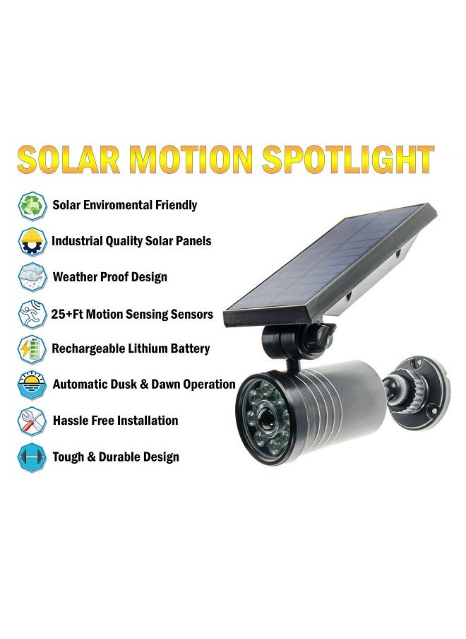 Generic - 8 LED Solar Powered Motion Security Sensing Spotlight - IP66 Waterproof - Image 1