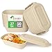 Enviro Safe Home 37 Oz Bamboo Disposable Food Containers 50 Pack Heavy Duty Microwavable Oven Safe Perfect For Meal Prep Salads Lunch To Go Food Biodegradable Brown - Image 1