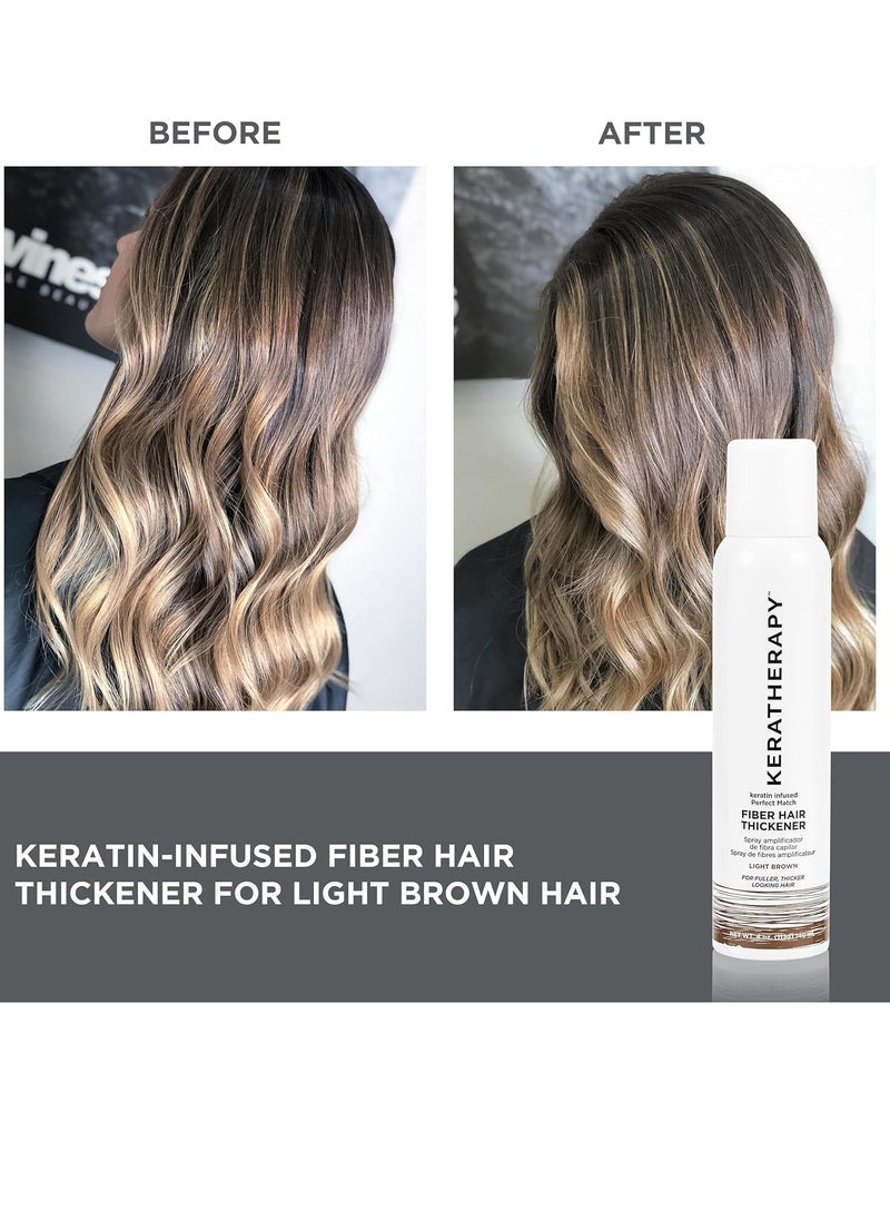 KERATHERAPY Keratherapy Keratin Infused Perfect Match Fiber Hair Thickener Spray, Dark Brown to Black, 4 fl. oz., 140 ml - Volumizing, Thickening, & Concealing Hairspray for Scalp Coverage, Roots & Thinning Areas  - Image 4