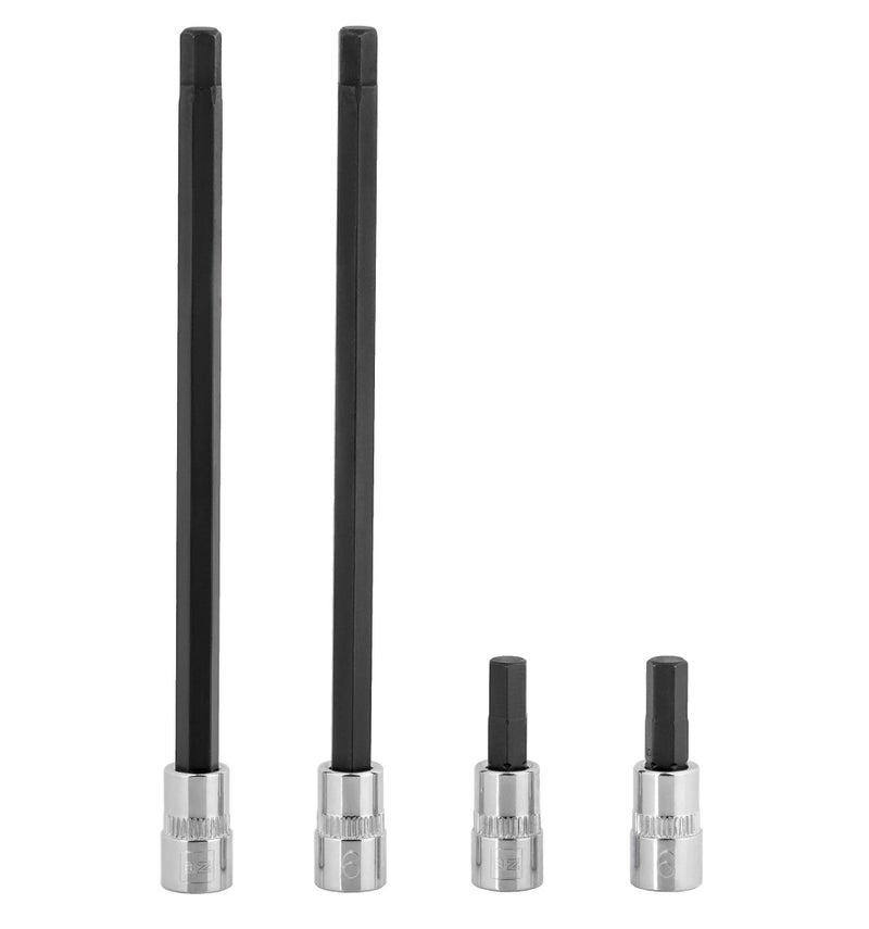 BRAZEN 6mm Hex Bit SocketAllen Driver Four Pack 14 Drive Multi Length