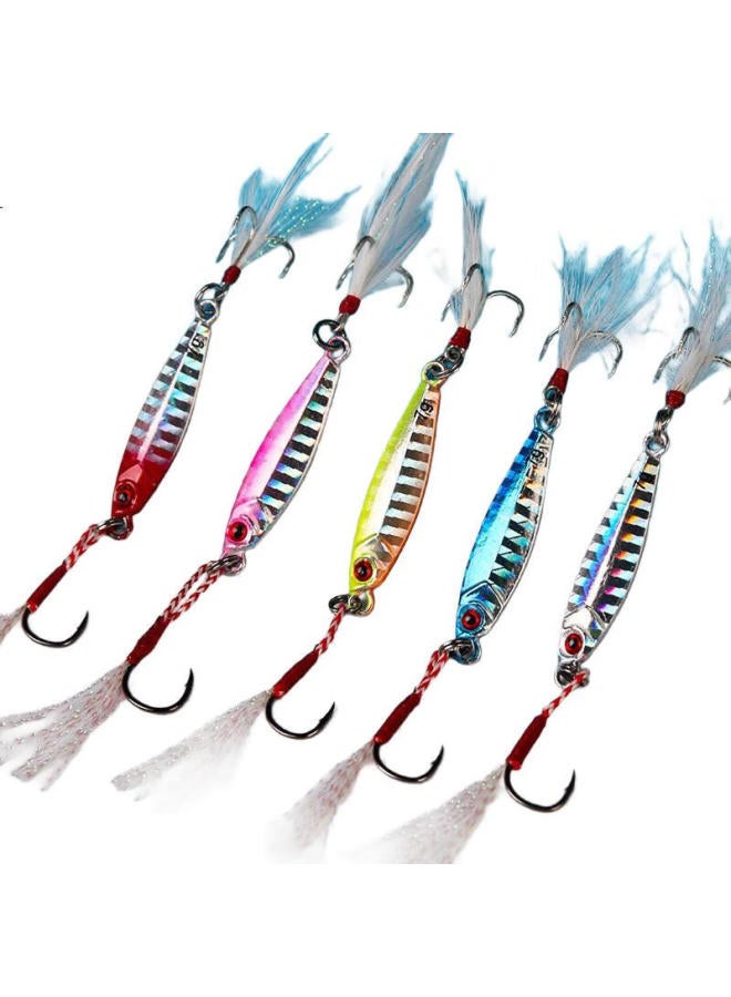 Bear fire Xionghuoluya Long-Casting 10G Double Hook Small Iron Plate Metal Set, Sea Fishing And Freshwater Fishing Accessories - Image 1