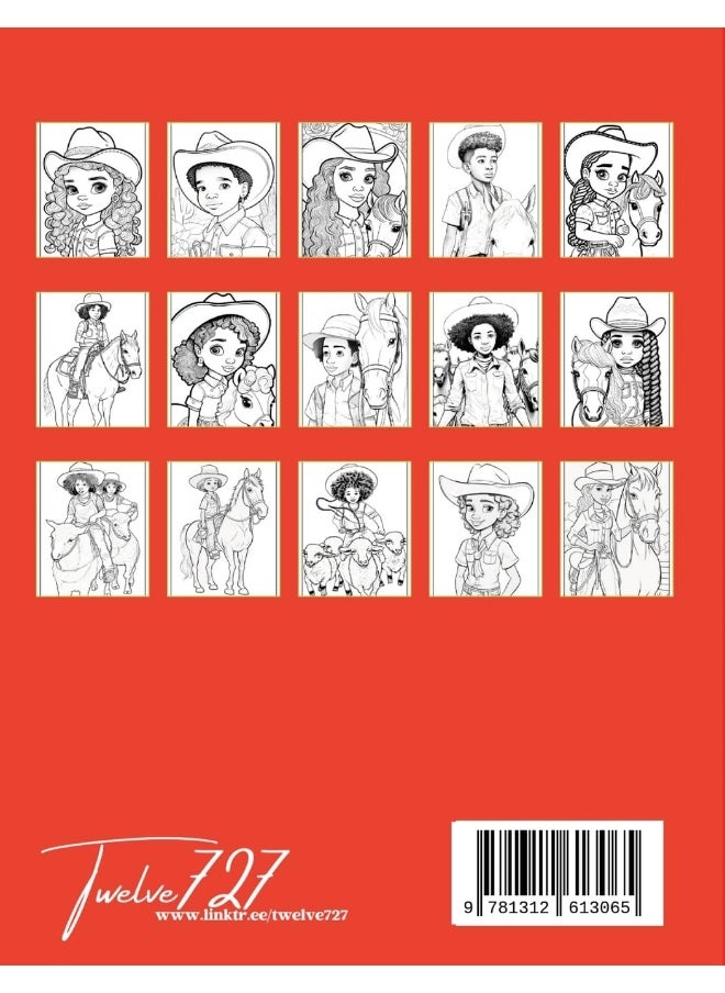 Rodeo Rookies: Grayscale Coloring Book  - Image 2