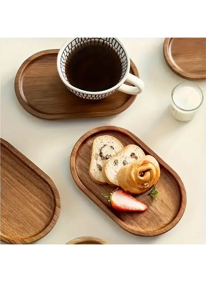 Irregular Leaf Handle Wooden Tray For Nuts Candy Bread Fruits Drinks Coffee And Desserts - Image 4