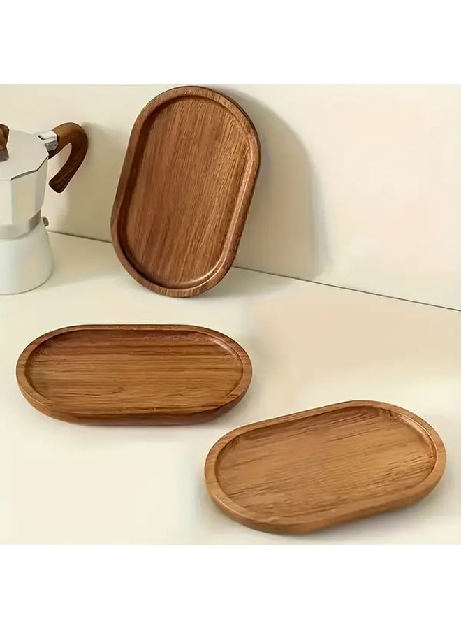 Irregular Leaf Handle Wooden Tray For Nuts Candy Bread Fruits Drinks Coffee And Desserts - Image 5
