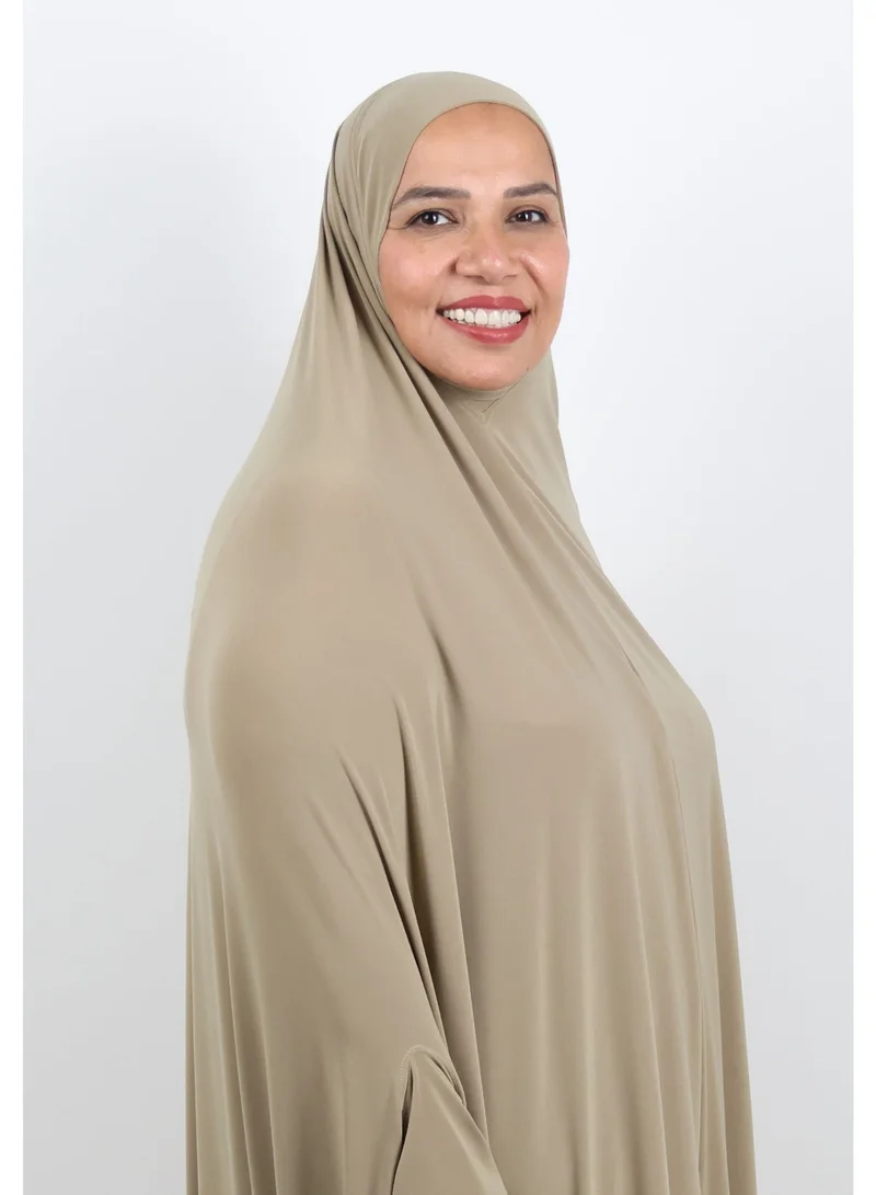 JAMEELA  Modest Sand Beige Lycra fabric breathable prayer dress for Women | Best Price UAE