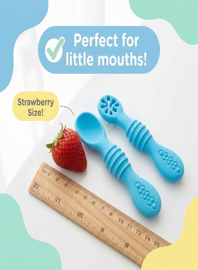 Chic Buddy Baby Feeding Spoon and Dip Spoon Set - Soft Silicone Spoon for Baby 6 to 12 Months, Easy-to-Hold Kids Spoon, Natural Start Series - Chic Buddy - Image 4