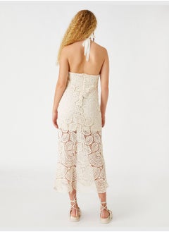 KOTON Şahika Ercümen X Koton - Sea Shell Crochet Dress  - Image 4