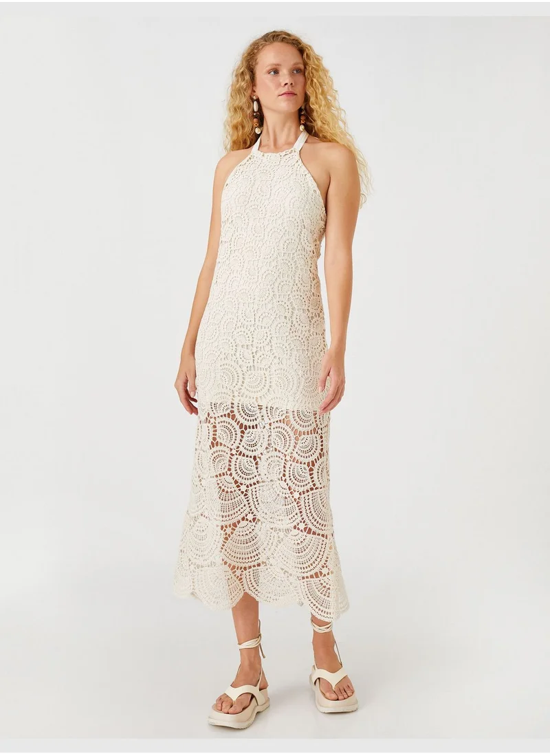 KOTON Şahika Ercümen X Koton - Sea Shell Crochet Dress