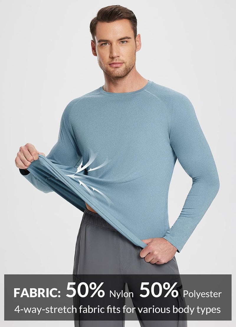 Baleaf Men's Sun Protection Shirts UV SPF UPF 50+ Long Sleeve Rash Guard Fishing Running Quick Dry Lightweight - Image 4