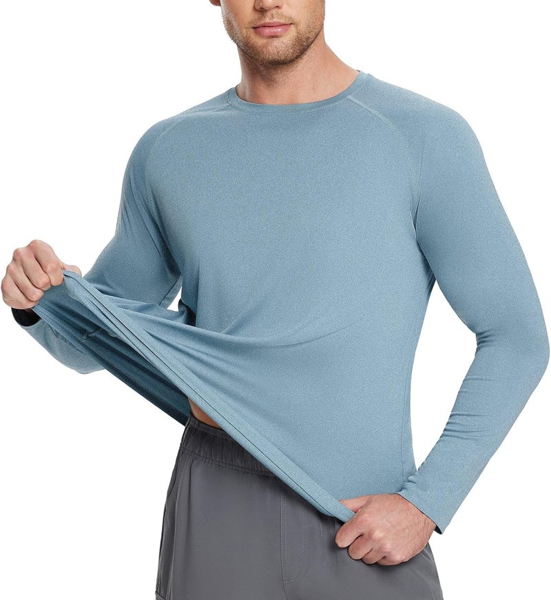 Baleaf Men's Sun Protection Shirts UV SPF UPF 50+ Long Sleeve Rash Guard Fishing Running Quick Dry Lightweight - Image 1