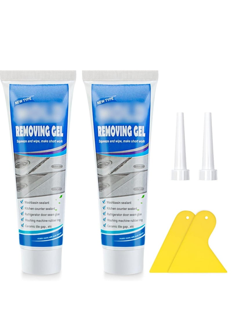 SYOSI 2PCS Household Mold Remover Cleaning Gel Chemical Removing Gel, Powerful Quick Great for Kitchen Bathroom Tile Stains Sink - Image 1
