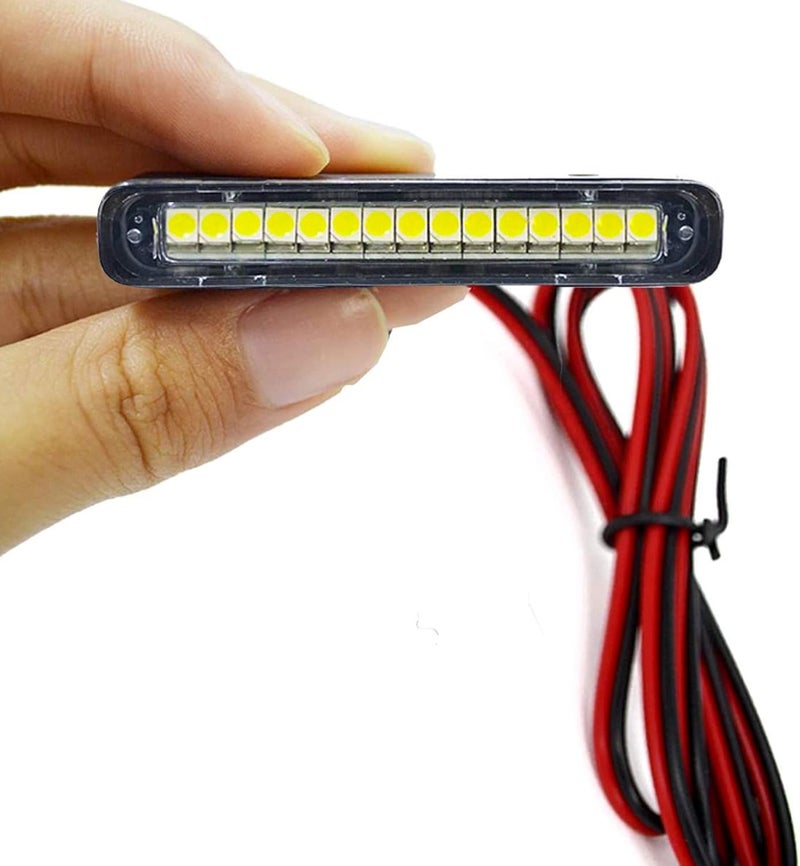 NBWDY 1Pcs 15 white Leds Led License Plate Light Waterproof Motorcycle Led Tail Light Trailer Light,Backup Light,Reverse Light,Side Marker Light for Motorcycle Scooter Bike ATV Car RV SUV - Image 1