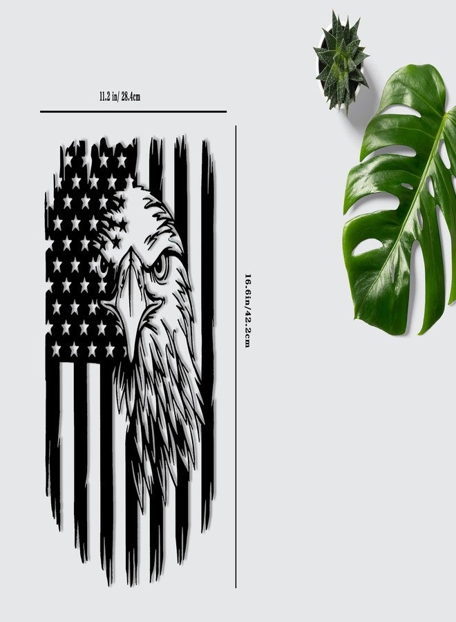 Benziso American Eagle Metal Wall Art, American Flag Wall Decor, Metal Eagle Wall Sign, Fourth of July Independence Day Flag, Patriotic Gift, Flag Hanging - Image 2