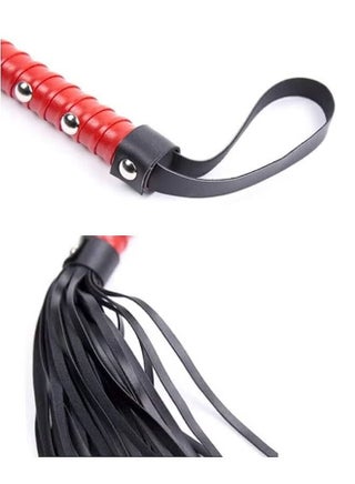 2 Piece Leather Horse Whip Faux Leather Whip Handle for Outdoor Sports Horse Riding Training Whip - view 4