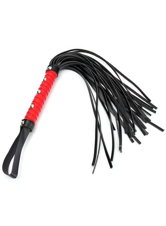 YJ 2 Piece Leather Horse Whip Faux Leather Whip Handle for Outdoor Sports Horse Riding Training Whip - Image 2