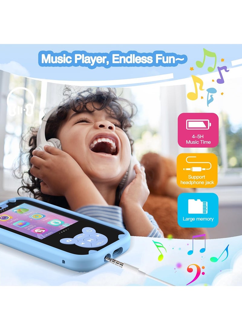 ZONEY Kids Smart Phone, Toddler Kids Camera Phone Toy, Touchscreen Unicorn Learning Toy Phone with Educational Games, Dual Camera MP3 Music Player, Boys Girls Birthday Gifts (Blue) - Image 5