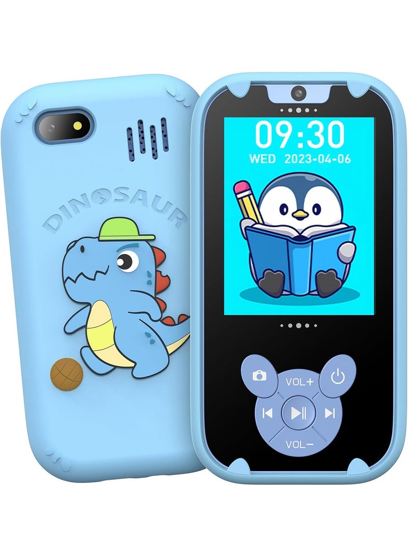 ZONEY Kids Smart Phone, Toddler Kids Camera Phone Toy, Touchscreen Unicorn Learning Toy Phone with Educational Games, Dual Camera MP3 Music Player, Boys Girls Birthday Gifts (Blue) - Image 1