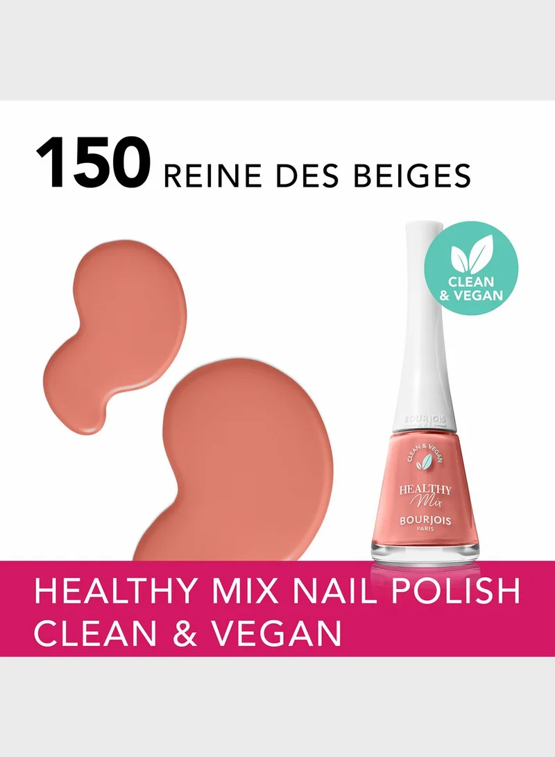 BOURJOIS PARIS Healthy Mix Vegan Nail Polish – 150 – Reine Des Beiges, 9ml