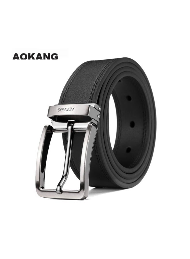 Aokang Leather Belt For Men, Business Pin Buckle Belt, Casual Trouser Belt, Qixi Valentine's Day Gift For Boyfriend - Image 1