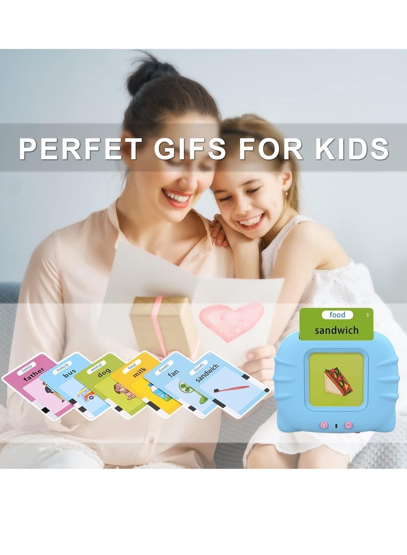 Flash Cards Learning Toys for 2-7 Years Old, Electronic 112 PCS Audible Flashcards Preschool Educational Talking Toys with 224 Sight Words,12 Theme/Animal Food Vehicle  - Image 2