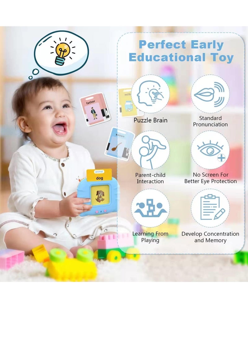 Flash Cards Learning Toys for 2-7 Years Old, Electronic 112 PCS Audible Flashcards Preschool Educational Talking Toys with 224 Sight Words,12 Theme/Animal Food Vehicle  - Image 4