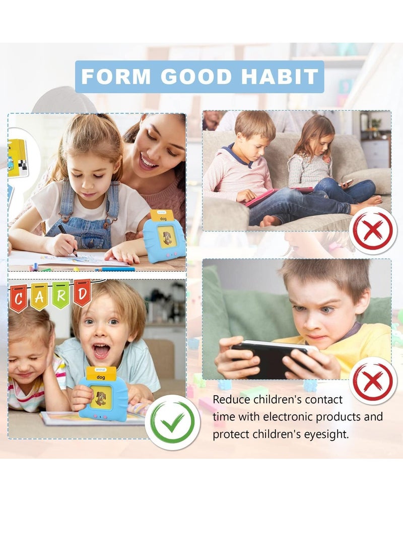 Flash Cards Learning Toys for 2-7 Years Old, Electronic 112 PCS Audible Flashcards Preschool Educational Talking Toys with 224 Sight Words,12 Theme/Animal Food Vehicle  - Image 5