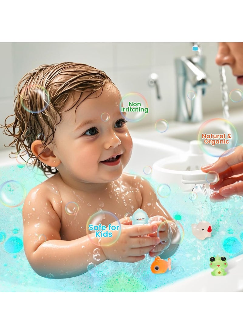 Ru syanl Bath Bombs for Kids with Surprise Inside 15 PCS Kids Bath Bombs Gift Set Natural Organic Kids Bubble Bath Fizzy for Girls Boys with Bath Toys Inside  - Image 4