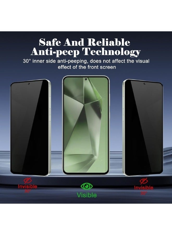 Glass 2 Pack Samsung Galaxy S24 FE Privacy Screen Protector, [30° Anti-Spy][9H Hardness][Anti Scratch][Bubble Free] Tempered Screen Protector for Samsung Galaxy S24 FE 5G 6.7 inch (Boxed, 2PCS) - Image 2
