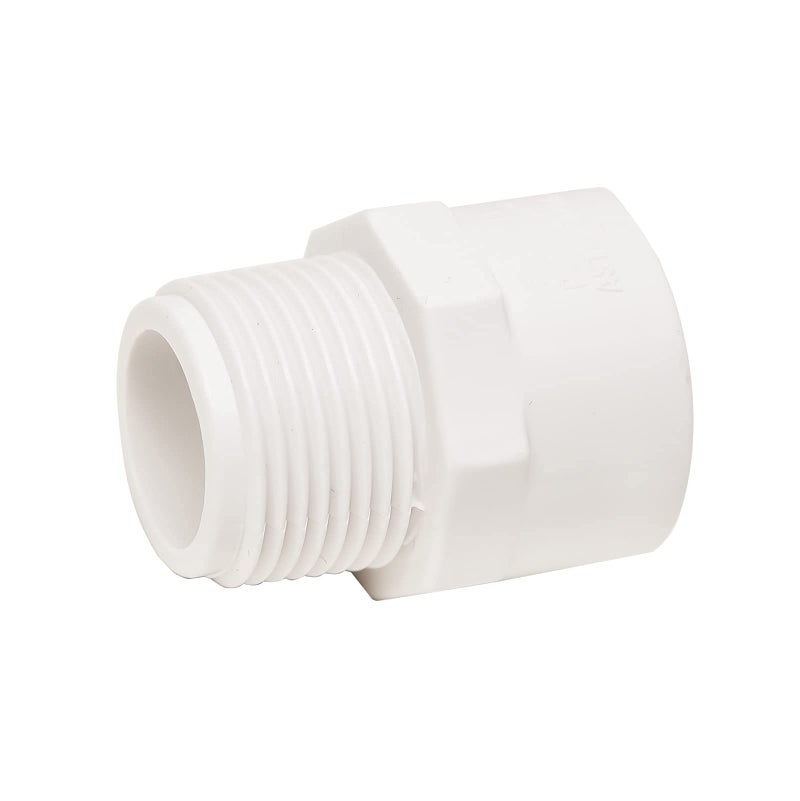 Fangkingno 10Pcs 3/4 Inch White 2-Way Pvc Male Adapter Pipe Fittings (Socket X Male Pipe Thread) Coupling With 3/4-Inch Male Thread Schedule 40-10 Pack (0.75 Inch) - Image 5