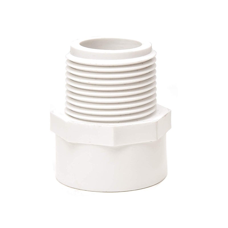 Fangkingno 10Pcs 3/4 Inch White 2-Way Pvc Male Adapter Pipe Fittings (Socket X Male Pipe Thread) Coupling With 3/4-Inch Male Thread Schedule 40-10 Pack (0.75 Inch) - Image 4