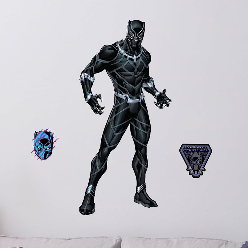 Wall Palz Marvel Black Panther Wall Decal  29 Augmented Reality Black Panther Bedroom Decor Peel and Stick Vinyl Wall Stickers - Image 1