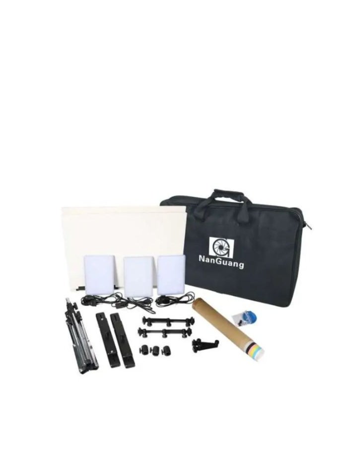 NANGUANG NANGUANG CN-T96 LED Photo Light Kit – 3 Light Set, 54W Portable Studio Lighting for Product Photography  - Image 1