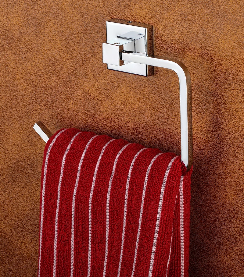 iSTAR Chrome Finish 304 Grade Stainless Steel Square Napkin Ring Bath Towel Stand | Towel Holder | Towel Hanger Silver (Pack of 1) - Image 3