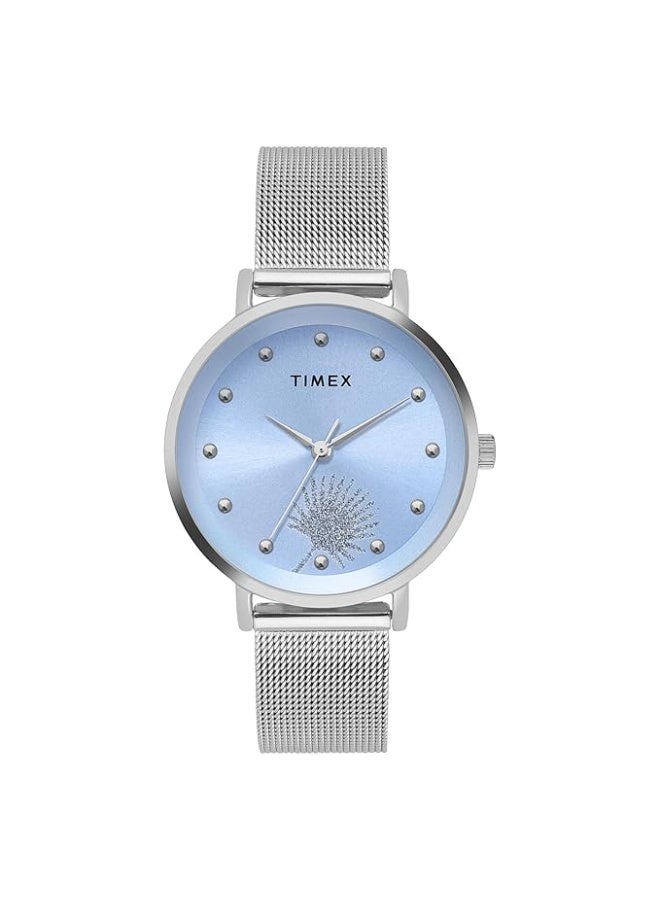 تيميكس ساعة TIMEX عقارب نسائية، بمينا مستدير ومقاومة للماء - Image 1