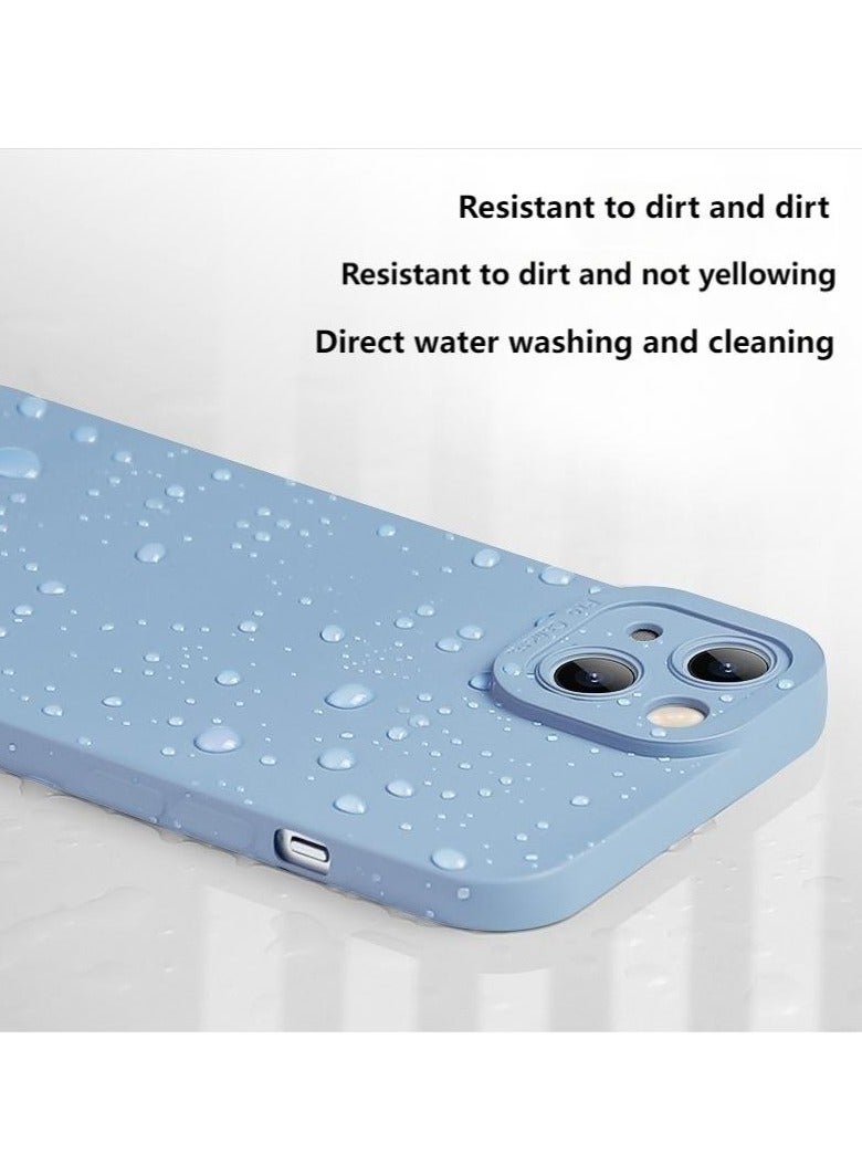 Bobo iPhone 15 Pro Max Case Silicone Cover Liquid Gel Soft Ultra Slim Shockproof Back Cover Full Body Protection 6.7 inch Blue - Image 2