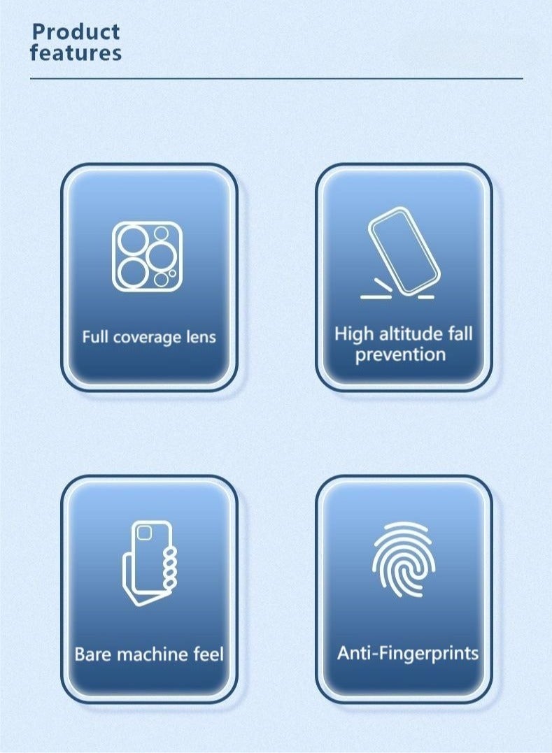 Bobo iPhone 15 Pro Max Case Silicone Cover Liquid Gel Soft Ultra Slim Shockproof Back Cover Full Body Protection 6.7 inch Blue - Image 3