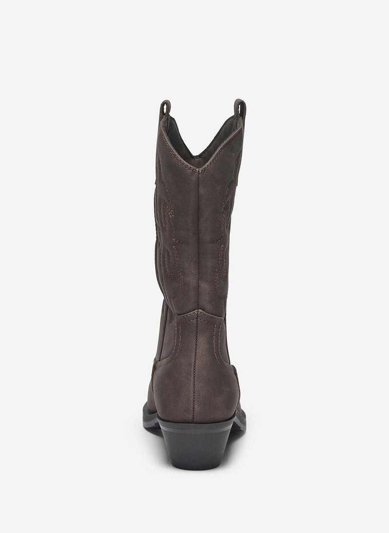 ONLY Women's ONLBRONCO-3 PU Mid Cowboy Boot - Image 3