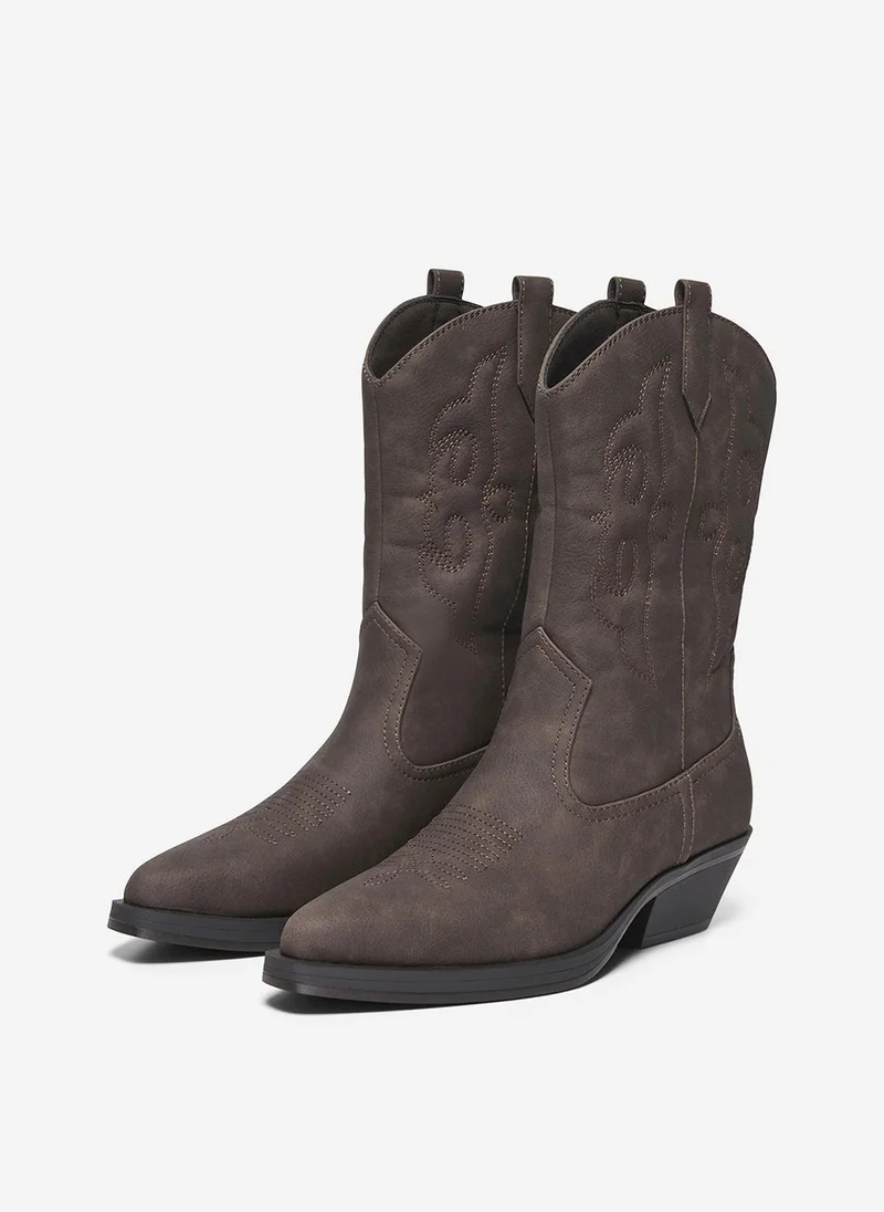 فيرو مودا Women's ONLBRONCO-3 PU Mid Cowboy Boot