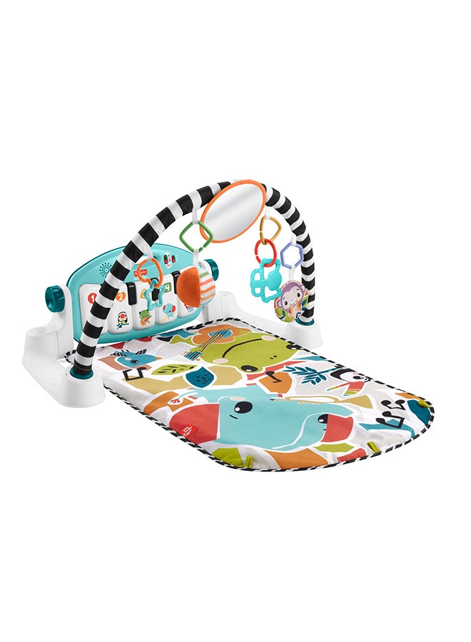 Fisher-Price سجادة نشاط الأطفال تتألق وتنمو، لعبة بيانو قابلة للحمل مع مراحل ذكية للتعلم، للأعمار من 0+ شهر، أزرق، نسخة اللغة الإنجليزية الملكية - Image 1