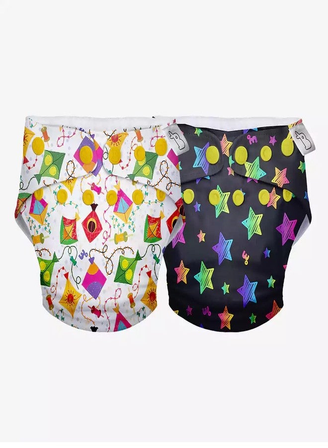 SuperBottoms Swimming Diapers for Babies & Toddlers - Reusable & Adjustable Swim Diapers - Washable Cloth Diapers - Skin Friendly Fabric - Easy to Clean - Fits 3M - 3Y | Pack of 2 - Image 1
