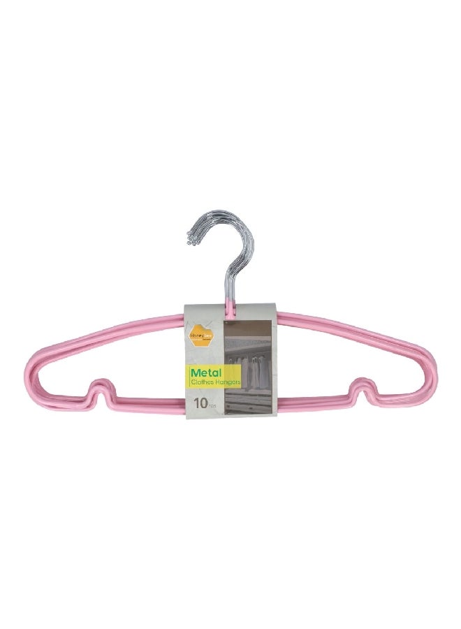 HONEY BEE 10-Piece Metal Cloth Hanger Multicolour 5 x 40.4 x 19.8 cm MHS266 - Image 1
