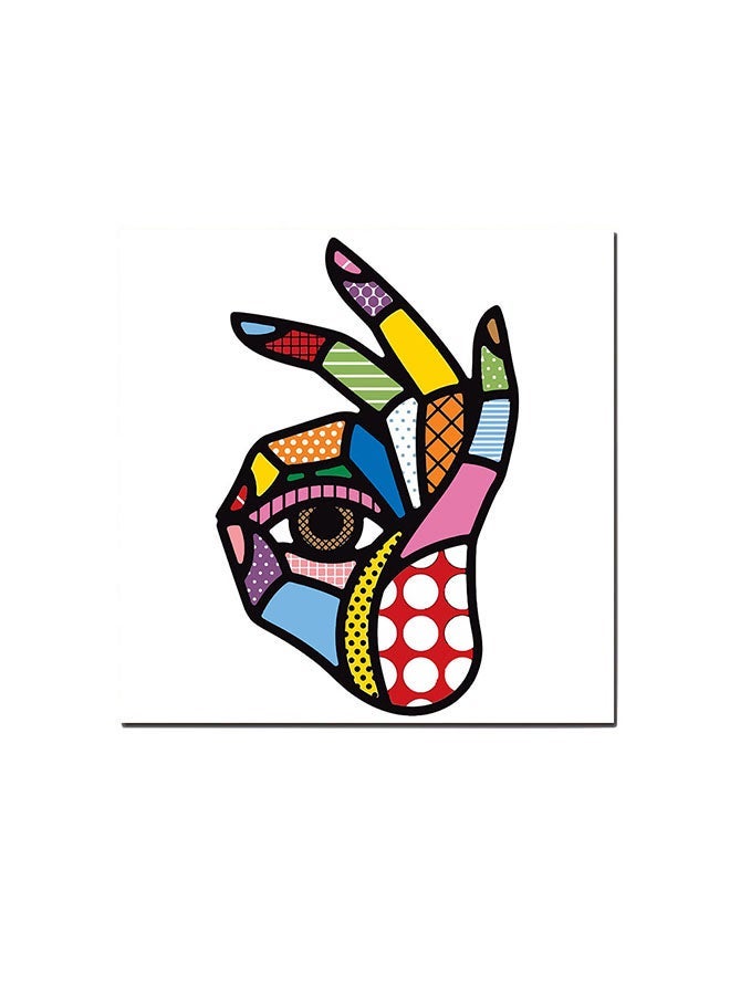 RYN A Hand Pop Art Wall Art Painting Multicolour 30 x 30centimeter - Image 2