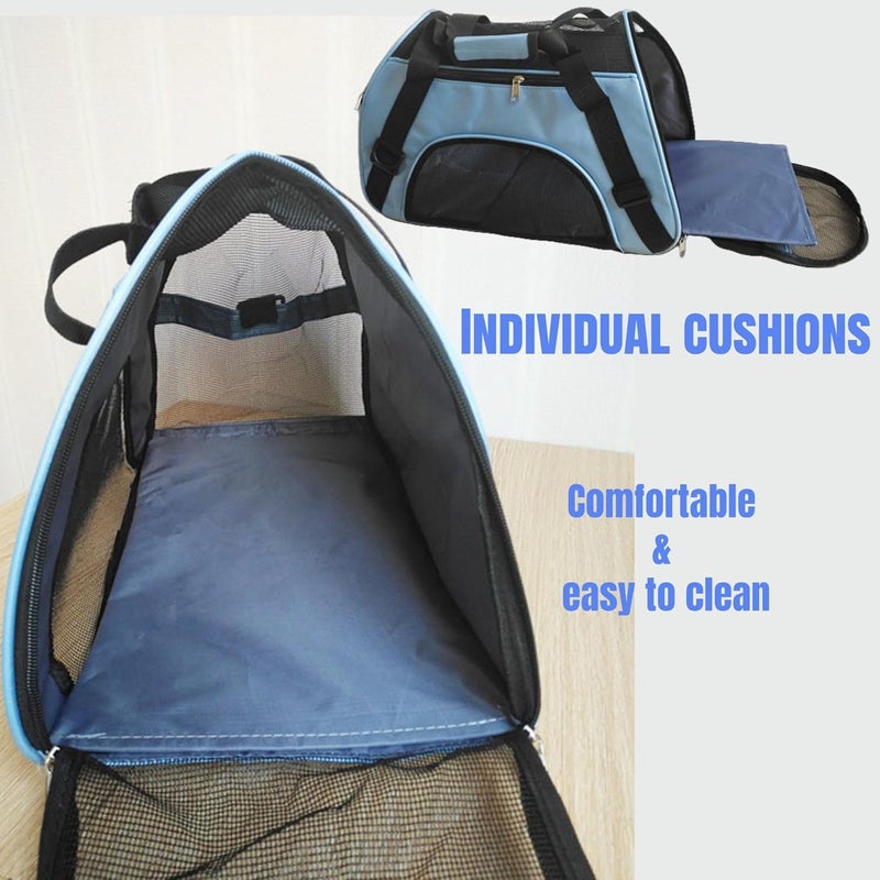 JDLYEVER Popular practical build Soft-Sided Pet Travel Carrier for Cats & Dogs, Comfortable Foldable Breathable Pet Bag with 4-Sided Mesh Ventilation, Versatile Shoulder & Crossbody Tote for Small Pets Up to 5kg, 48x31x26cm Natural material - Image 5