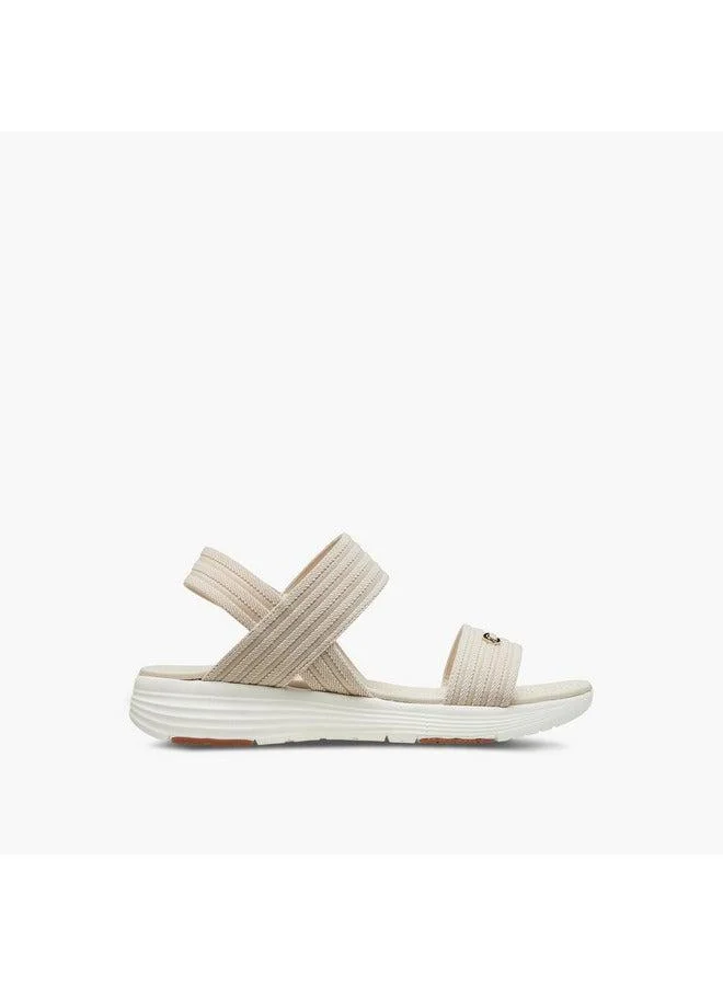 لو كونفورت صنادل نسائية بنقوش مع حزام خلفي