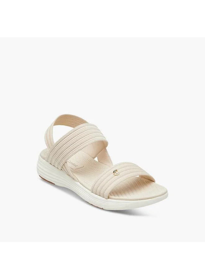 لو كونفورت صنادل نسائية بنقوش مع حزام خلفي