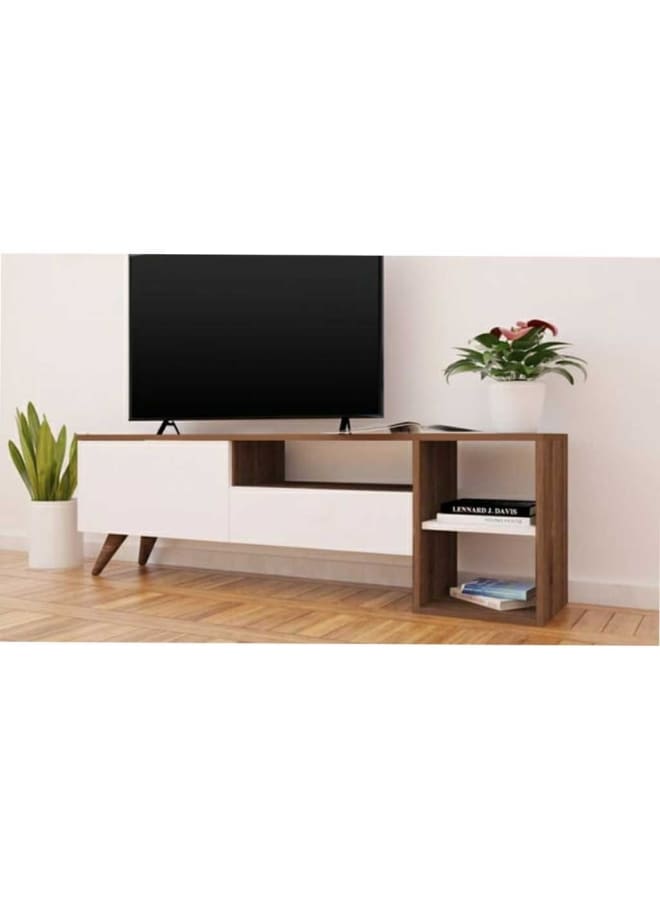 Retro 150cm TV stand – brown and white RA-U15 - Image 2