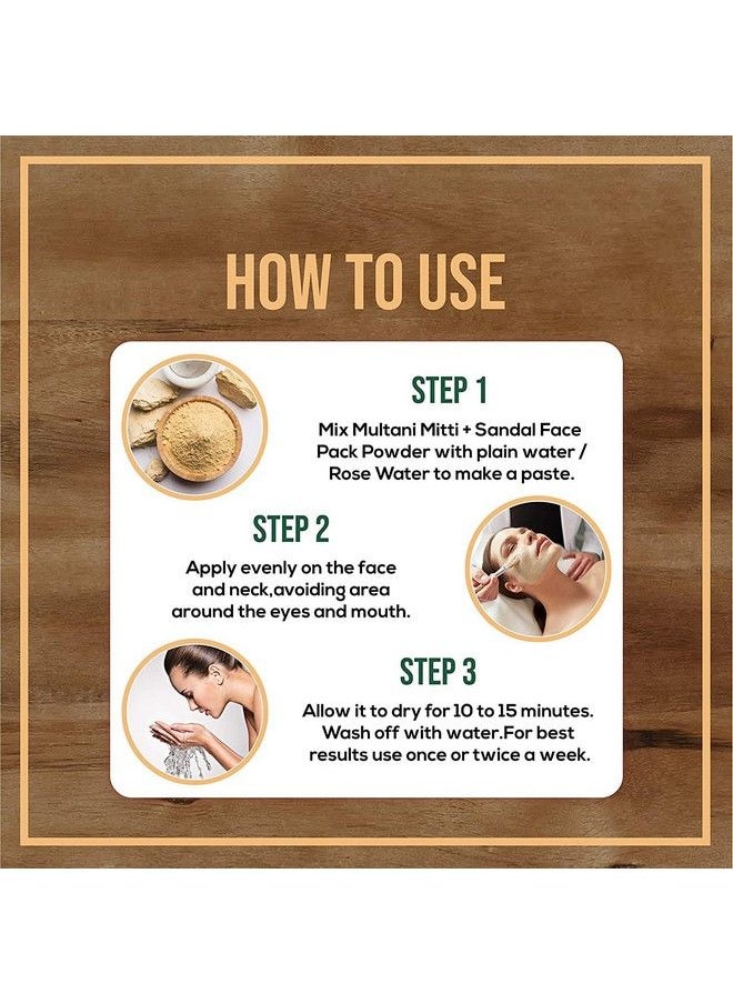 RDK - Clay Mud With Sandalwood Powder Mask For Face And Body By Rdk Exfoliating And Facial Acne Fighting Mask Reduces Appearance Of Pores; Sandalwood Clay Powder Face Mask (50) - Image 1