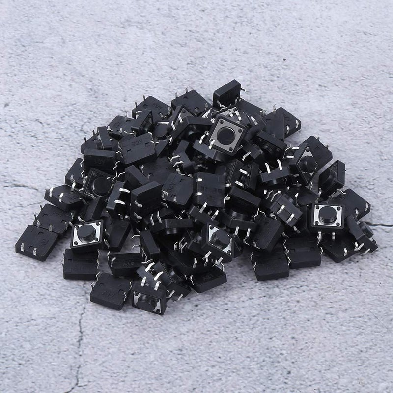 100 قطعة من المفاتيح الميكروية اللمسية مقاس 12x12x5 مم، زر ضغط لحظي - Image 3