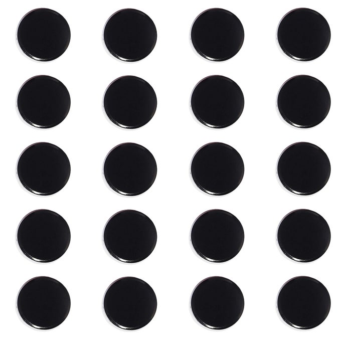 FRIDGE MAGNETS 20 PACK MAGNET REFRIGERATOR MAGNETS STRONG MAGNETS SMALL MAGNETS FOR WHITEBOARD HEAVY DUTY MAGNETS CUTE ROUND MINI MAGNETS FOR FRIDGE CRAFTS LOCKER OFFICE CLASSROOM BLACK